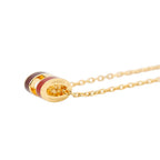 Hermes Necklace Mini Pop H Rocabar Flamboisier Brown Rouge Gold — view 2