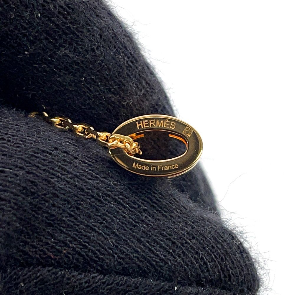 Hermes Necklace Mini Pop H Rocabar Flamboisier Brown Rouge Gold — view 6
