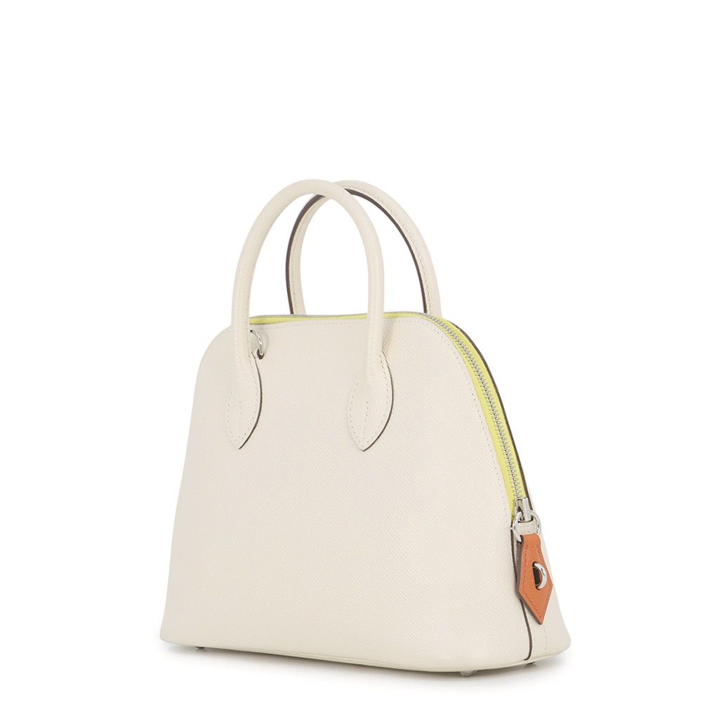 Hermes Bolide 1923 25 Nata Jaune Citron Terre Batieux Silver Epsom 2-Way Handbag — view 2
