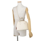 Hermes Bolide 1923 25 Nata Jaune Citron Terre Batieux Silver Epsom 2-Way Handbag — view 5