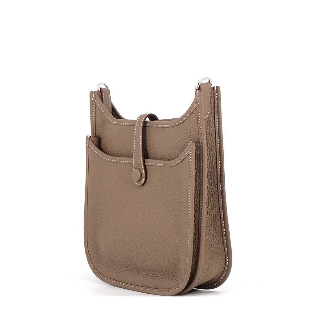 Hermes Shoulder Bag Evelyne 3 23 Etoupe Silver Taurillon Clemence — view 2