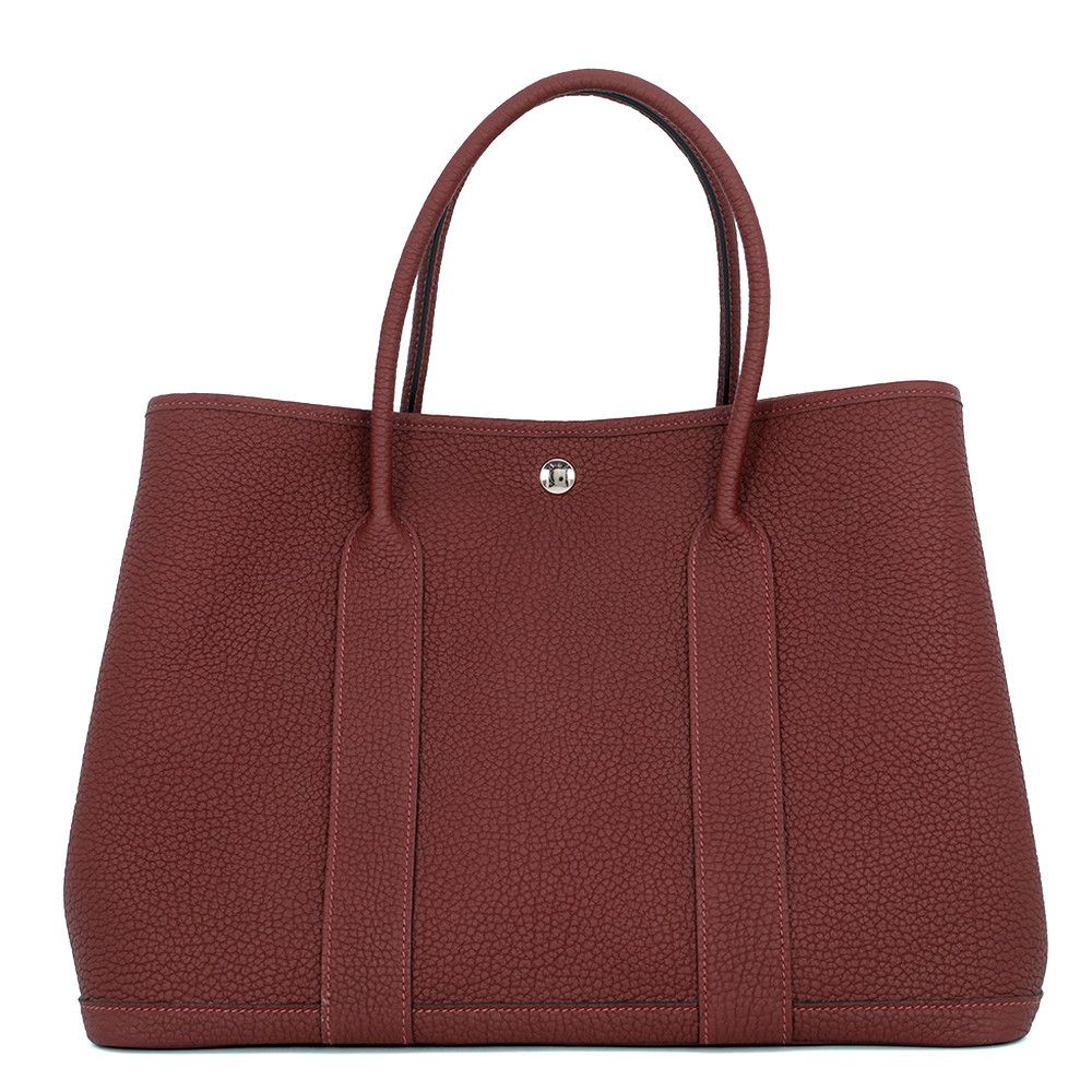 Hermes Tote Bag Garden Party PM Rouge Ash Silver Negonda