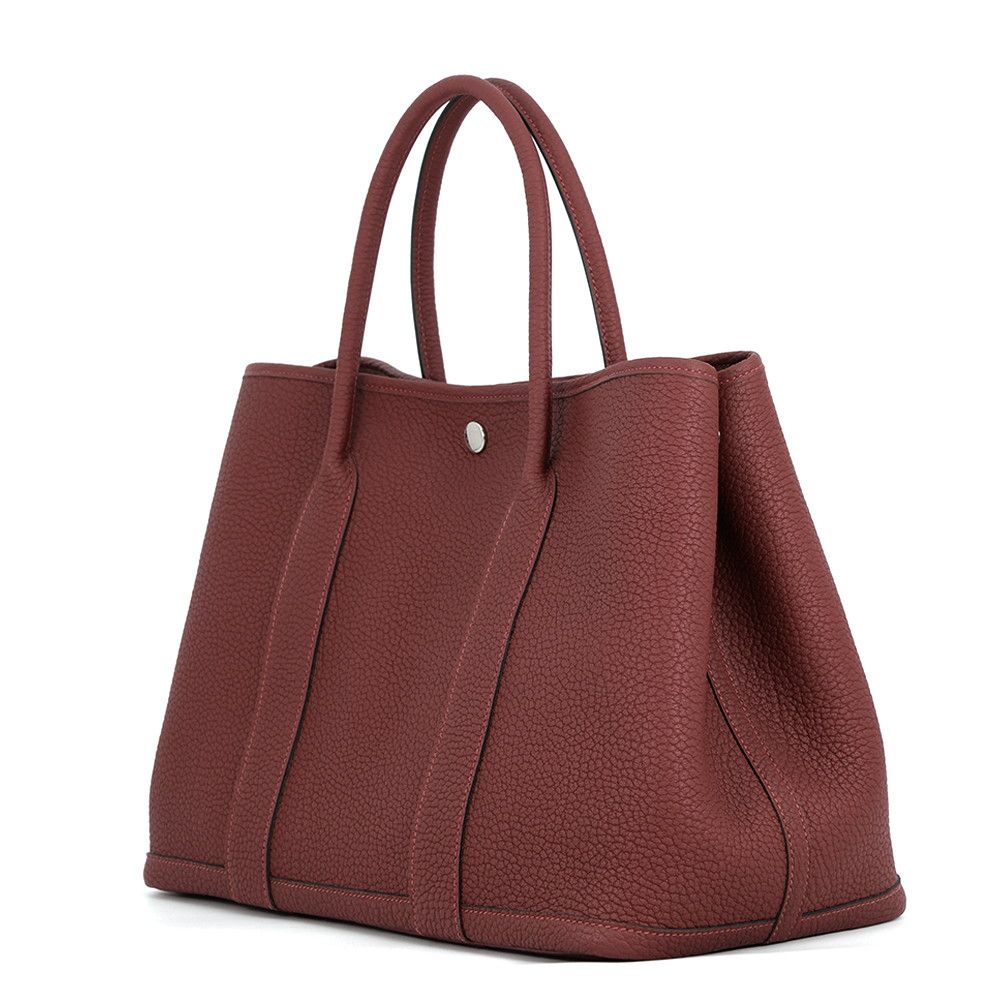 Hermes Tote Bag Garden Party PM Rouge Ash Silver Negonda — view 2