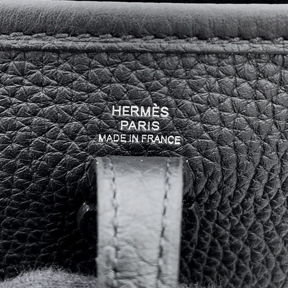 Hermes Shoulder Bag Evelyne TPM 1 Amazone Black Silver Taurillon Clemence — view 7