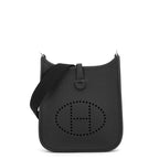 Hermes Shoulder Bag Evelyne TPM 1 Amazone Black Silver Taurillon Clemence