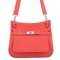 Hermes Jypsiere 31 Rouge Pivoine Silver Taurillon Clemence Crossbody