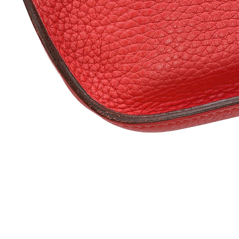 Hermes Jypsiere 31 Rouge Pivoine Silver Taurillon Clemence Crossbody — view 7