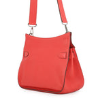 Hermes Jypsiere 31 Rouge Pivoine Silver Taurillon Clemence Crossbody — view 2