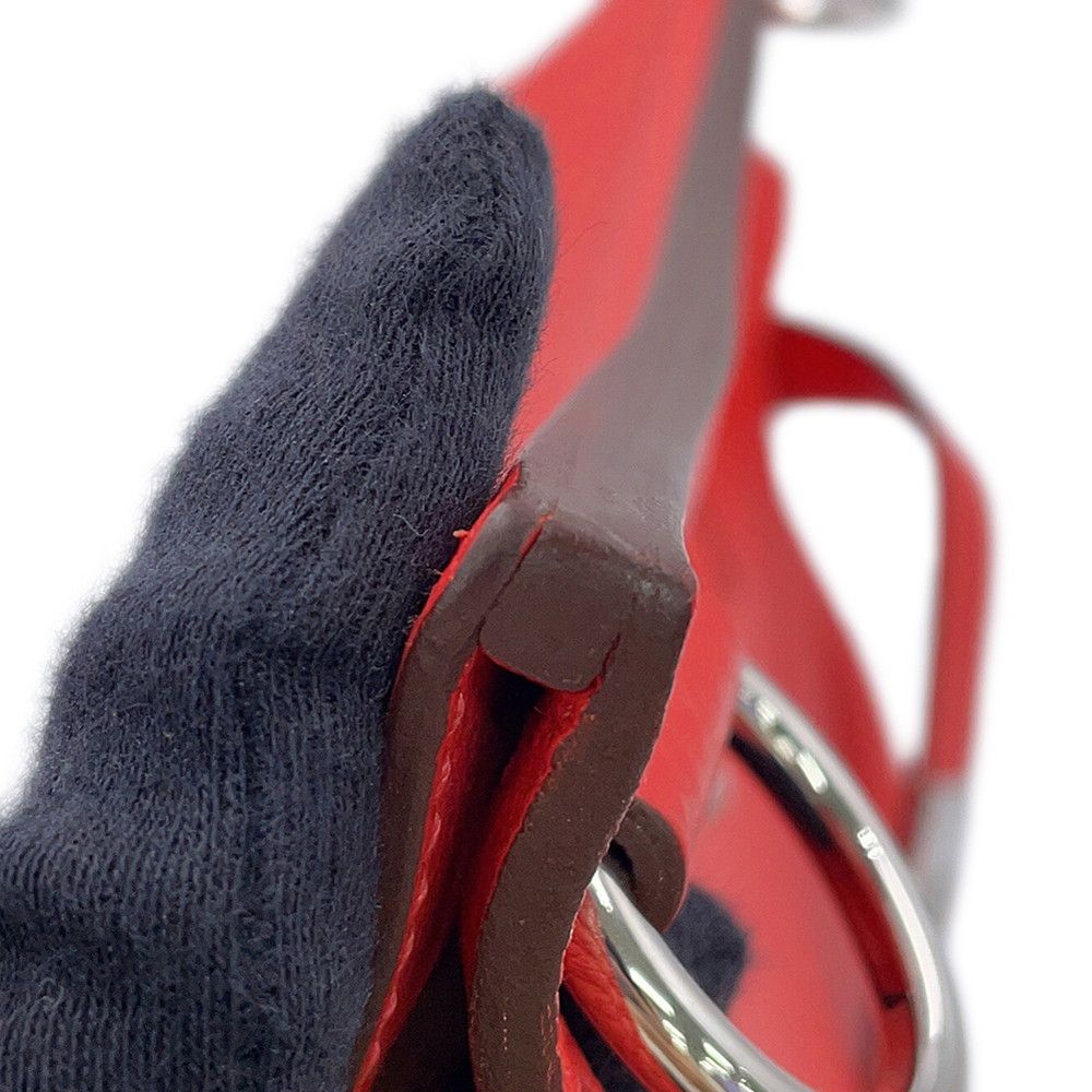 Hermes Jypsiere 31 Rouge Pivoine Silver Taurillon Clemence Crossbody — view 8