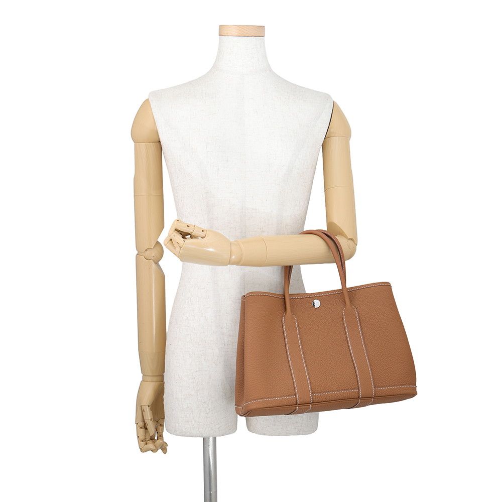 Hermes Tote Bag Garden Party TPM Gold Silver Negonda — view 4