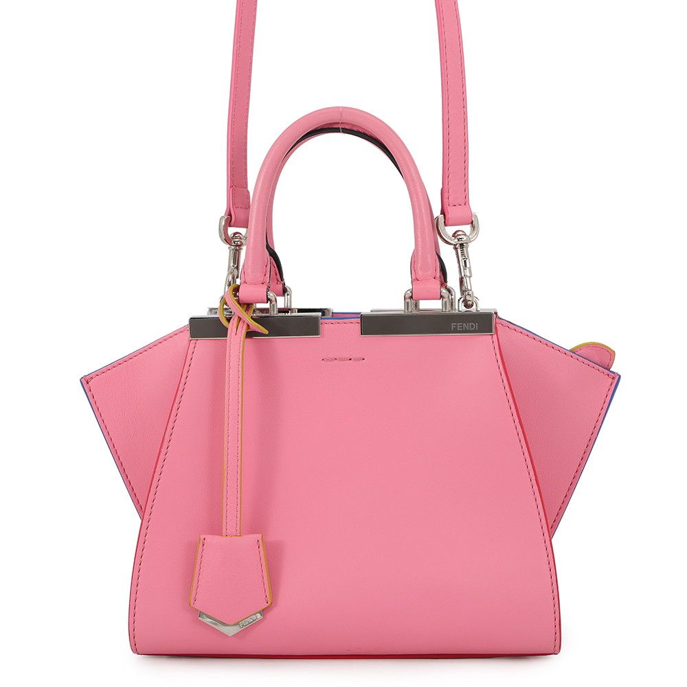 Fendi Handbag Mini Troisajours Leather 2-Way