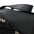 Loewe Handbag Hammock Compact Leather Raffia 2-Way Shoulder Black — view 7