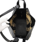 Loewe Handbag Hammock Compact Leather Raffia 2-Way Shoulder Black — view 6