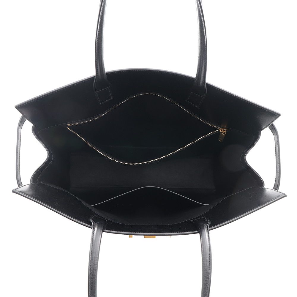 Saint Laurent Paris Tote Bag Manhattan S Leather Black — view 5