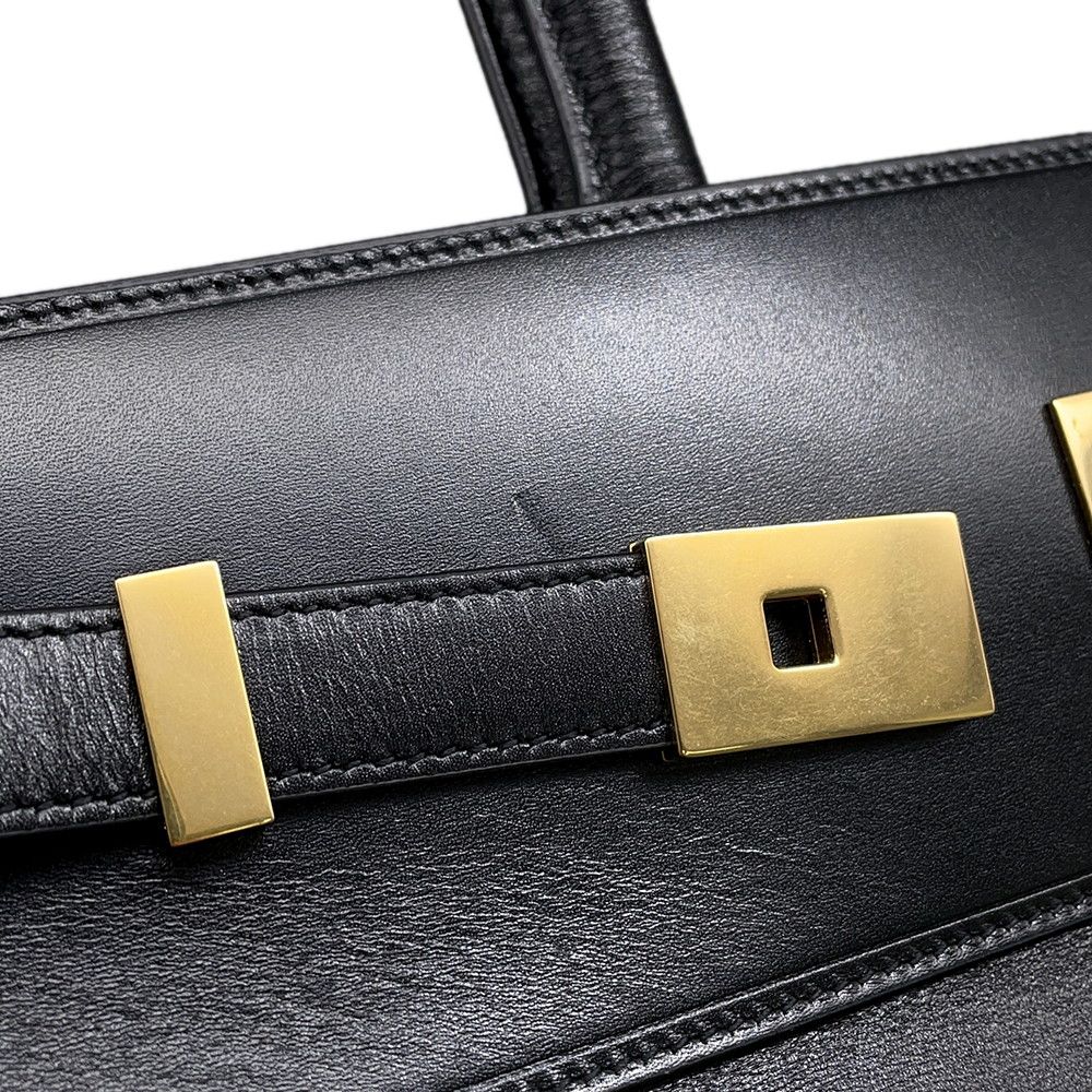 Saint Laurent Paris Tote Bag Manhattan S Leather Black — view 8