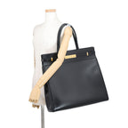 Saint Laurent Paris Tote Bag Manhattan S Leather Black — view 4