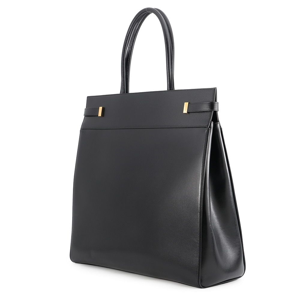 Saint Laurent Paris Tote Bag Manhattan S Leather Black — view 2