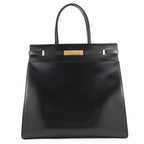 Saint Laurent Paris Tote Bag Manhattan S Leather Black