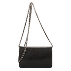 Chanel CC Wallet Black Caviar Leather on Chain — view 5