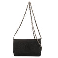 Chanel CC Wallet Black Caviar Leather on Chain