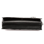 Chanel CC Wallet Black Caviar Leather on Chain — view 6