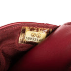 Chanel Double Stitch Hampton Wallet on Chain Burgundy Quilted Lambskin Leather — view 3