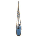 Chanel Double Zip Wallet on Chain Blue Quilted Lambskin Leather Shoulder Bag — view 3