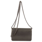 Chanel CC Wallet on Chain Dark Gray Caviar Leather — view 5