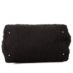 Chanel CC Logo Tote Bag Black Quilted Crinkled Nylon — view 6
