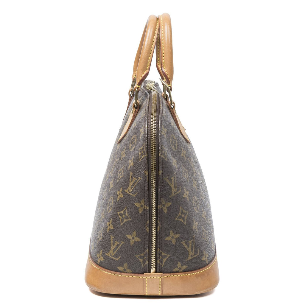 Louis Vuitton Alma Brown Monogram Canvas Handbag — view 3