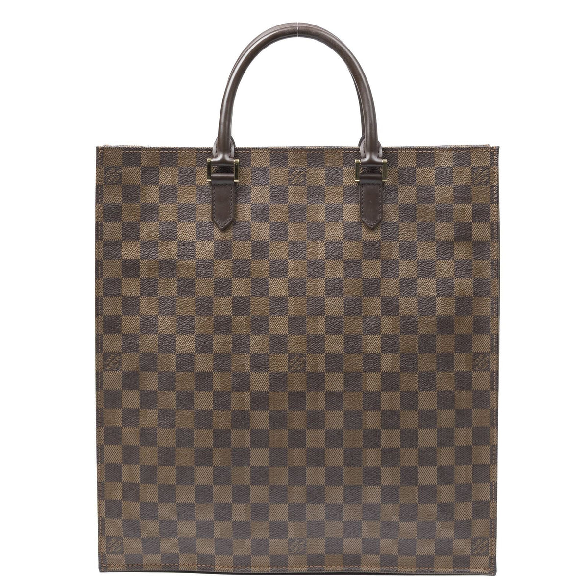 Louis Vuitton Sac Plat Brown Damier Ebene Handbag