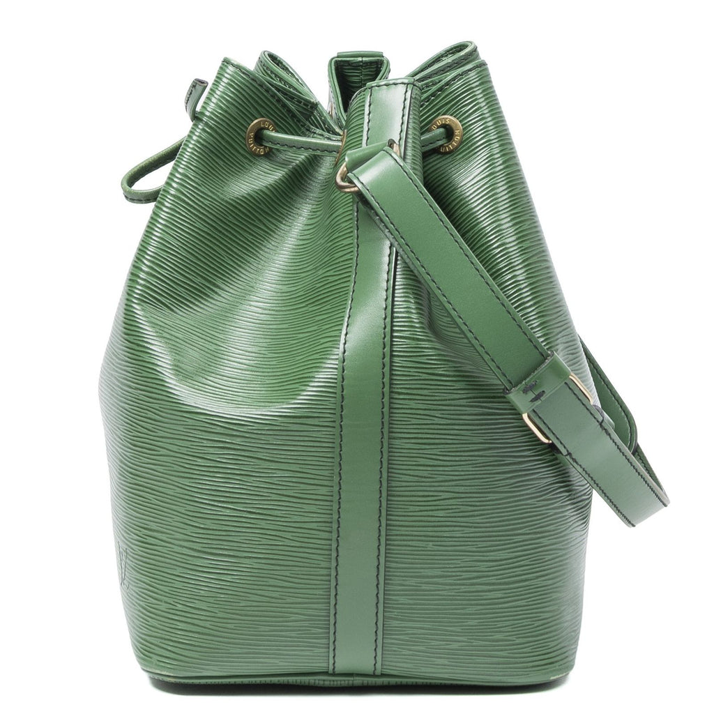 Louis Vuitton Noe Black Stitch Green Epi Bucket Bag — view 3