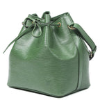 Louis Vuitton Noe Black Stitch Green Epi Bucket Bag — view 2