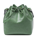 Louis Vuitton Noe Black Stitch Green Epi Bucket Bag