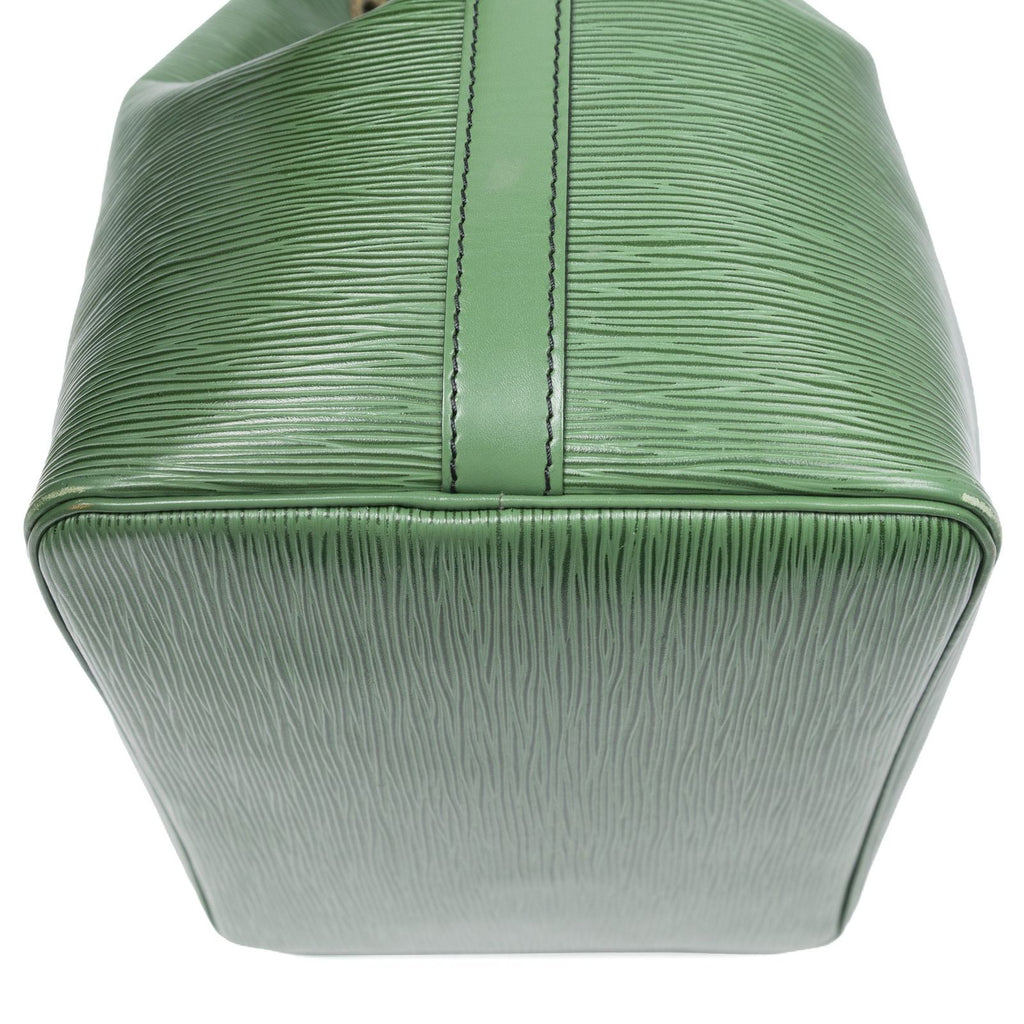 Louis Vuitton Noe Black Stitch Green Epi Bucket Bag — view 7
