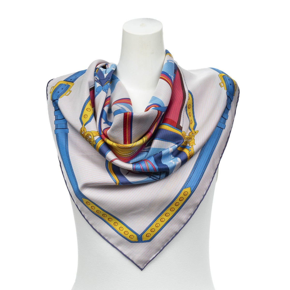 Hermes Scarf Blue