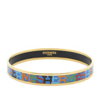Hermes Enamel Bangle Multicolor Alphabet Motif Bracelet — view 2