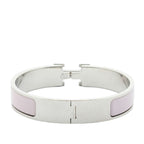 Hermes CC Logo Bracelet Pink Silver Plated — view 3