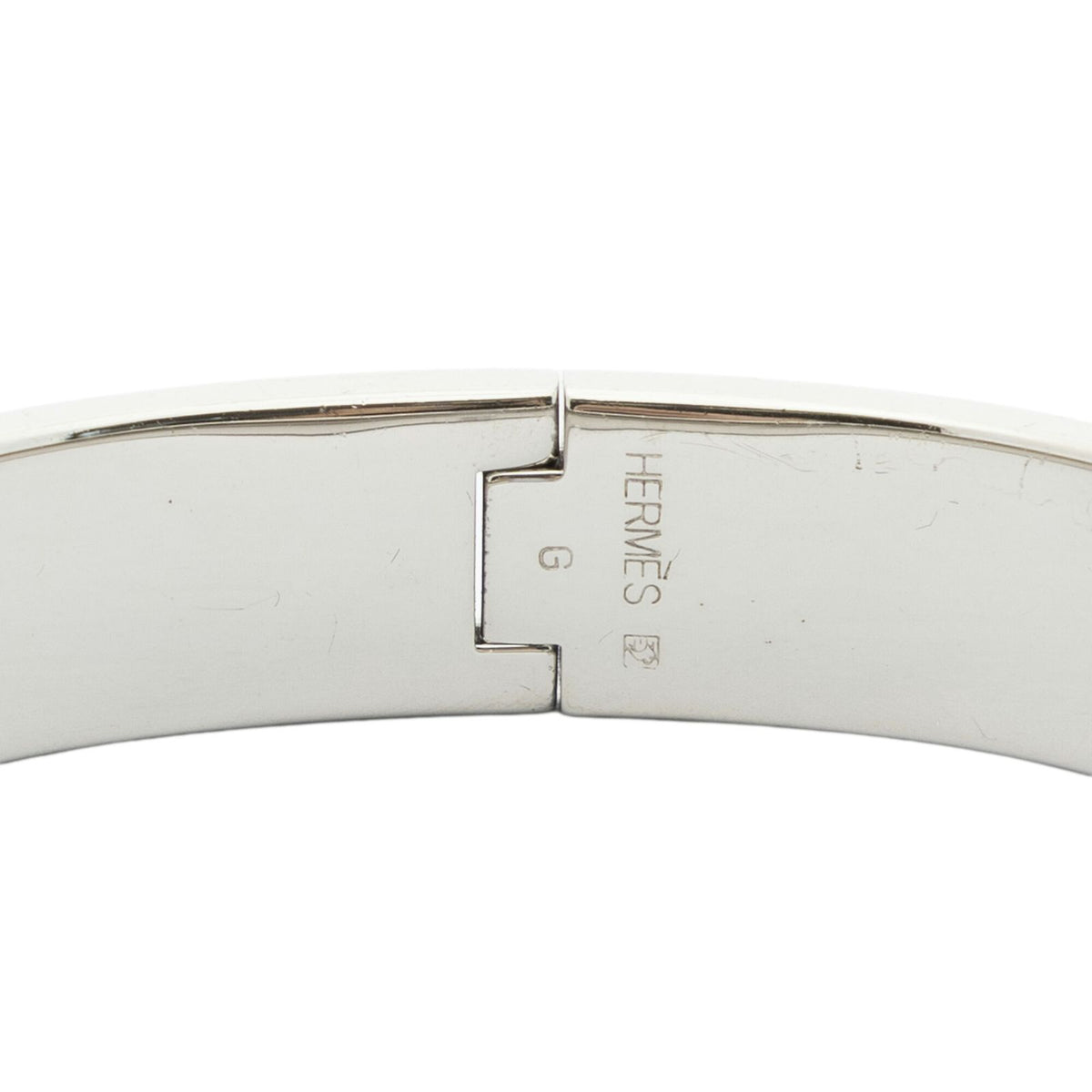 Hermes CC Logo Bracelet Pink Silver Plated — view 5