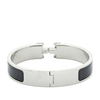 Hermes CC Logo Bracelet Black Silver Plated — view 3