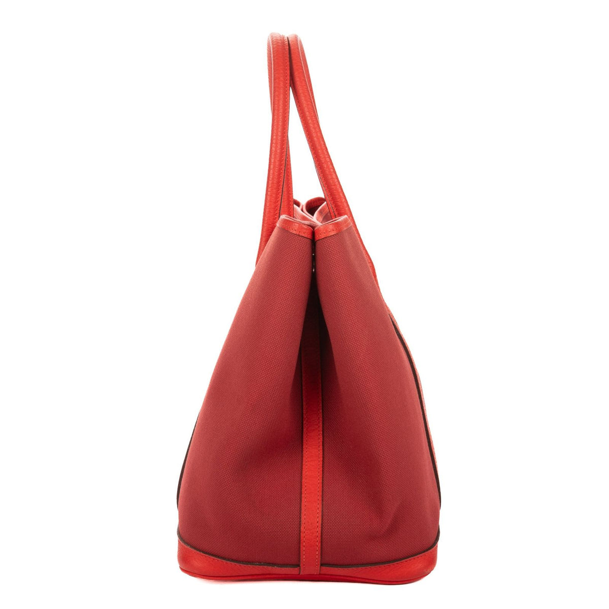 Hermes Garden Party Red Toile Officier Tote Bag — view 4