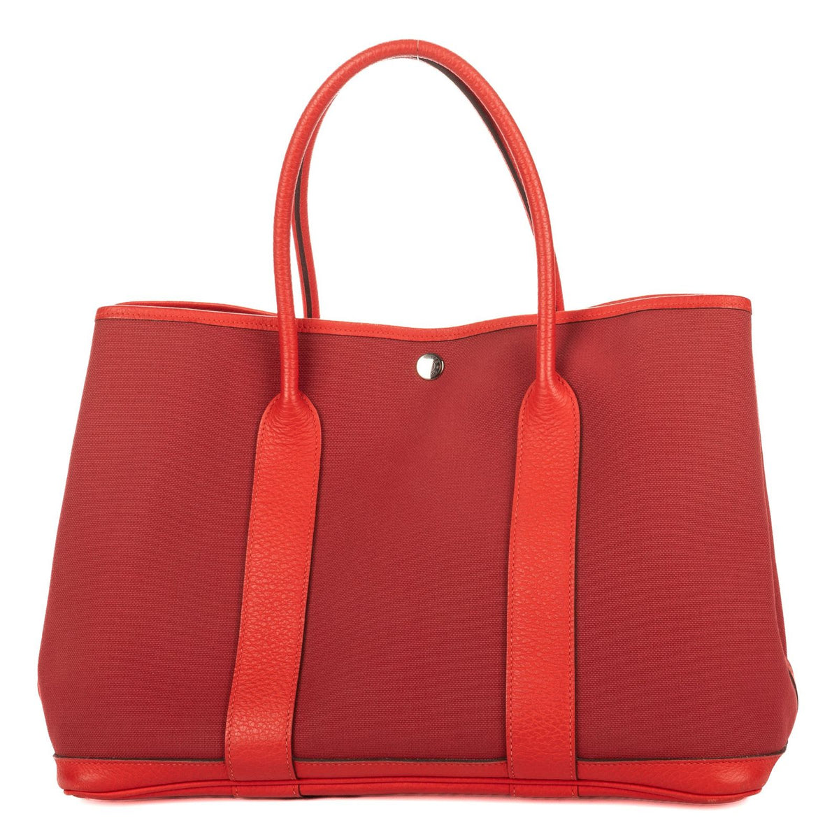 Hermes Garden Party Red Toile Officier Tote Bag — view 5