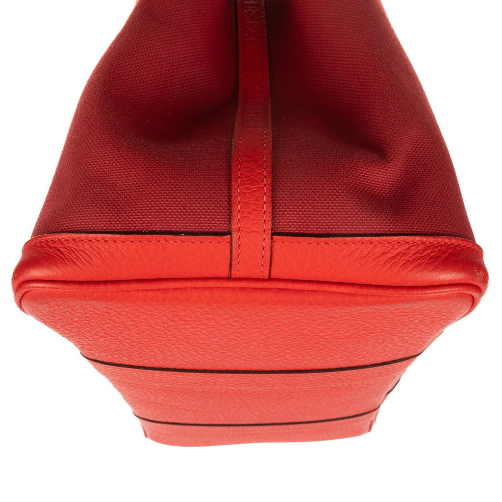 Hermes Garden Party Red Toile Officier Tote Bag — view 8