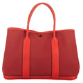 Hermes Garden Party Red Toile Officier Tote Bag