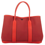 Hermes Garden Party Red Toile Officier Tote Bag