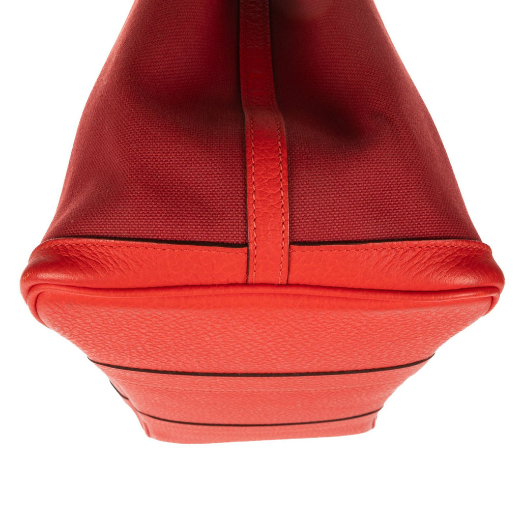 Hermes Garden Party Red Toile Officier Tote Bag — view 7