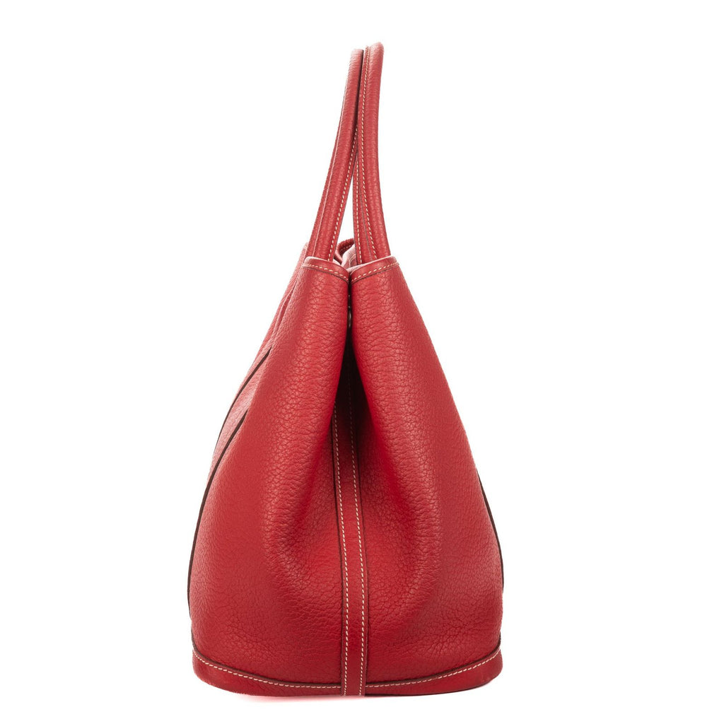 Hermes Garden Party Red Negonda Leather Tote Bag — view 4