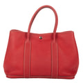 Hermes Garden Party Red Negonda Leather Tote Bag