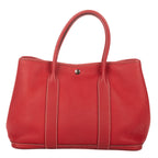 Hermes Garden Party Red Negonda Leather Tote Bag