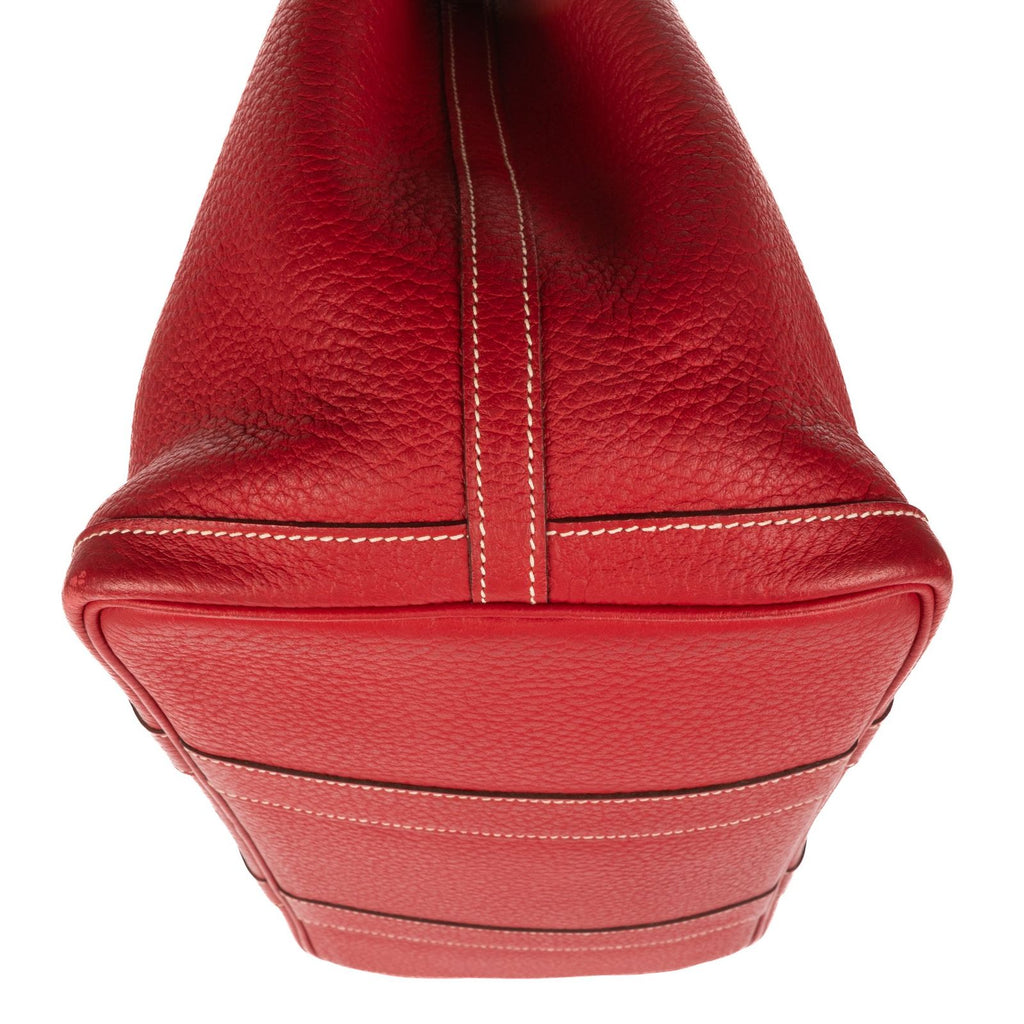 Hermes Garden Party Red Negonda Leather Tote Bag — view 7